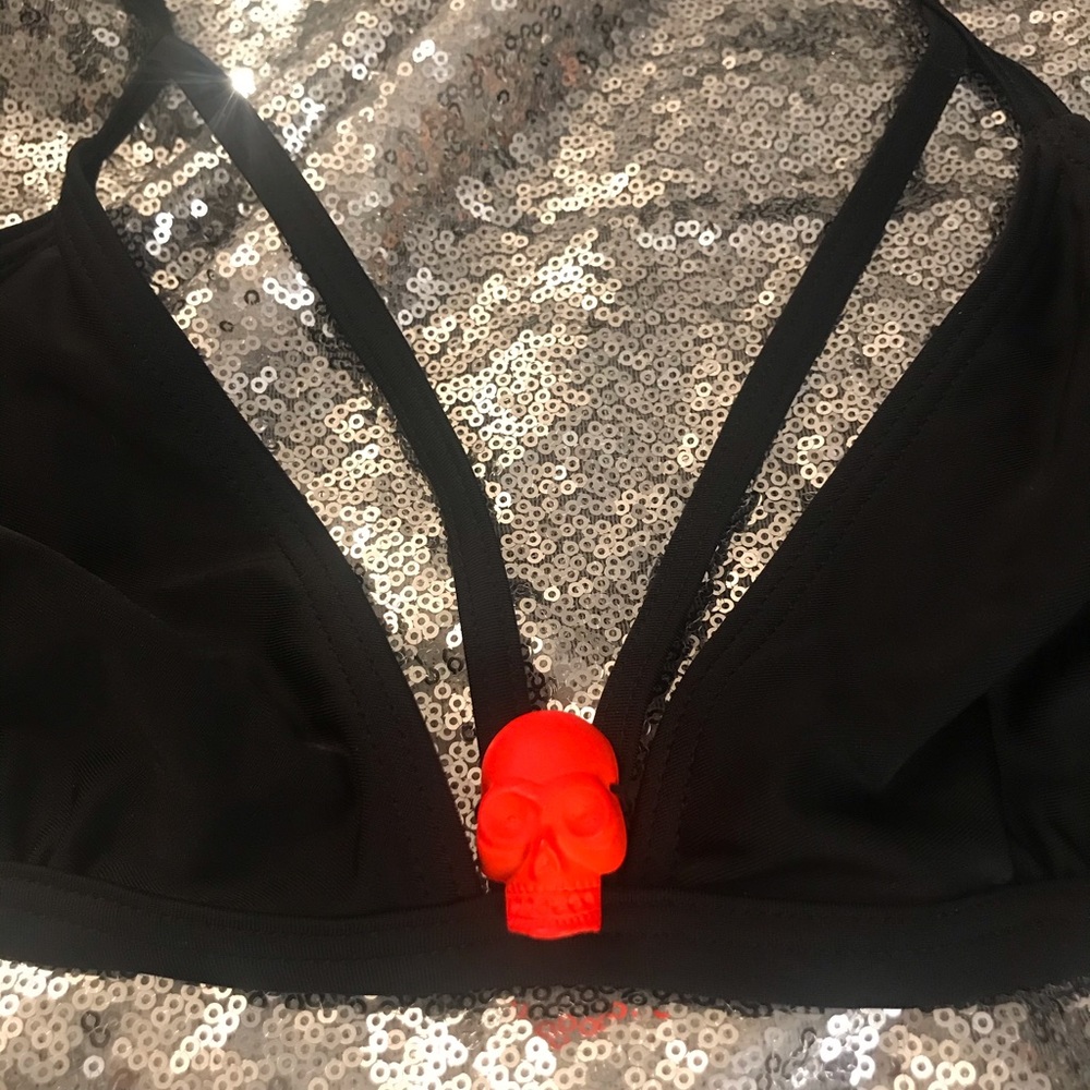 New Neon Skull 💀 Bikini Top